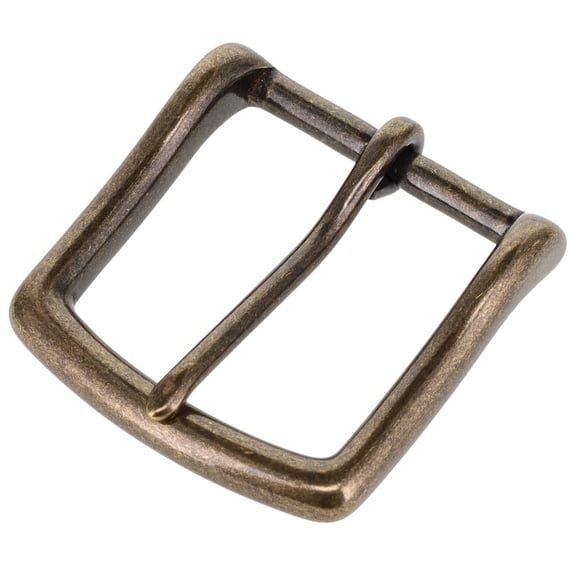 B1049 Antique Brass, Heel Bar Buckle, Solid Brass-LL, 1-1/2"