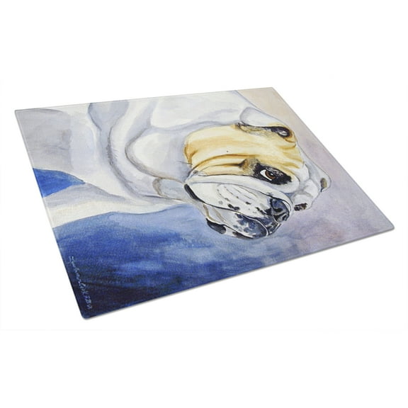 Carolines Treasures 7028LCB English Bulldog Glass Cutting Board Large, 12H x 16W, multicolor