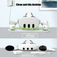 thumbnail image 7 of VR Charging Station with 45W USB-C Charger for Quest 3, Touch Controller LED Indicator Charging Dock with 2 Rechargeable Battery-White, 7 of 7