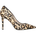 thumbnail image 2 of Sam Edelman Hazel New Nude Leopard Stiletto Heel Pointy Toe Slip On Leather Pump (New Nude Leopard, 9.5), 2 of 7
