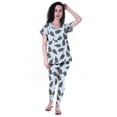 thumbnail image 1 of Moomaya Womens PrintedNightwearSet Pyjama Cotton Jersey Sleepwear 2 Pcs Nightdresses, 1 of 6