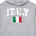 thumbnail image 3 of Instant Message - Italy Flag - Men's Pullover Hooded Fleece Sweatshirt, 3 of 6