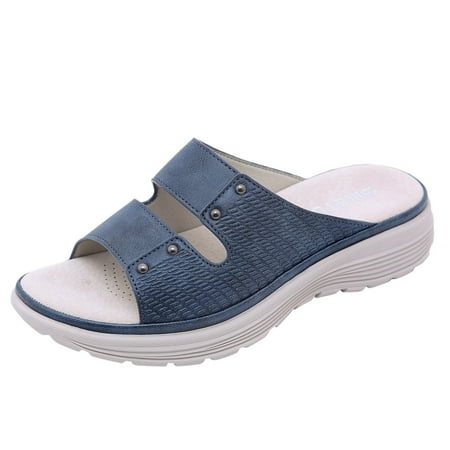 

Chaolei Sandales Femme Girls Slide Mule Wedges Sandals Comfortable Summer Sandals Women Outdoor Shoes
