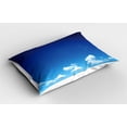 thumbnail image 2 of Ambesonne Blue Sky Pillow Sham 2 Pack, Puffy Cloudscape Outdoors, 30"x20", Cobalt Blue Azure Blue, 2 of 3