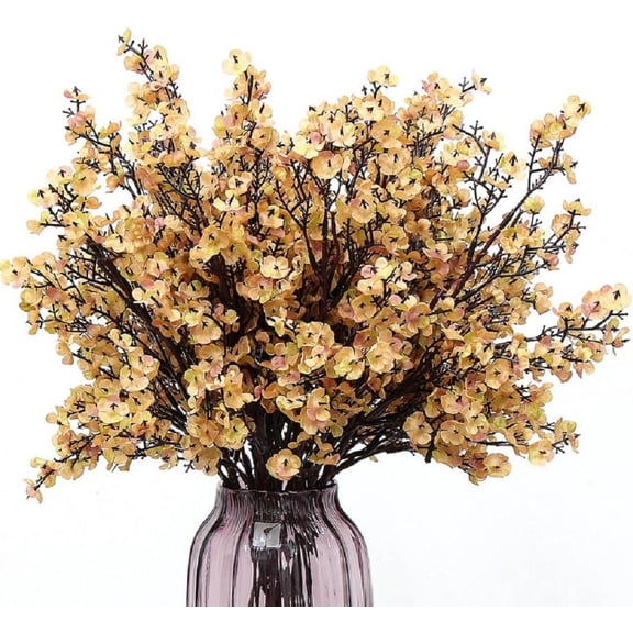 Babys Breath Artificial Flowers 10 Bulk Faux Silk Flower DIY Bouquet Fake Floral for Home Office Kitchen Wedding Restaurant Centerpieces Christmas Party Decor