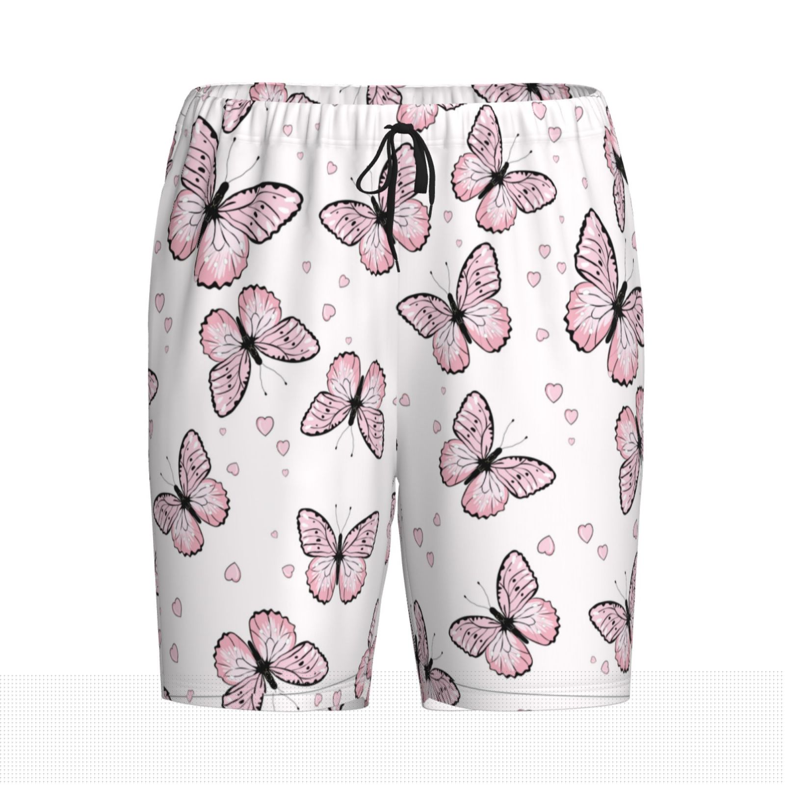thumbnail image 4 of Easygdp Pink Butterflies (2) Men's Short Pajama Pants, Sleep Shorts, Household Pants, Casual Pants with Pockets - 4X-Large, 4 of 9