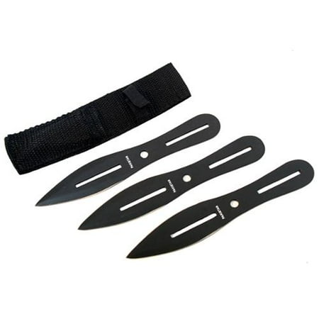 Defender All Black Stainless Steel Throwing Knives - Walmart.com