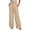 Apricot, variant on Sundazz Wide Leg Pants for Women Summer Smocked Waisted Palazzo Pants Baggy Flowy Trousers, XS-XL