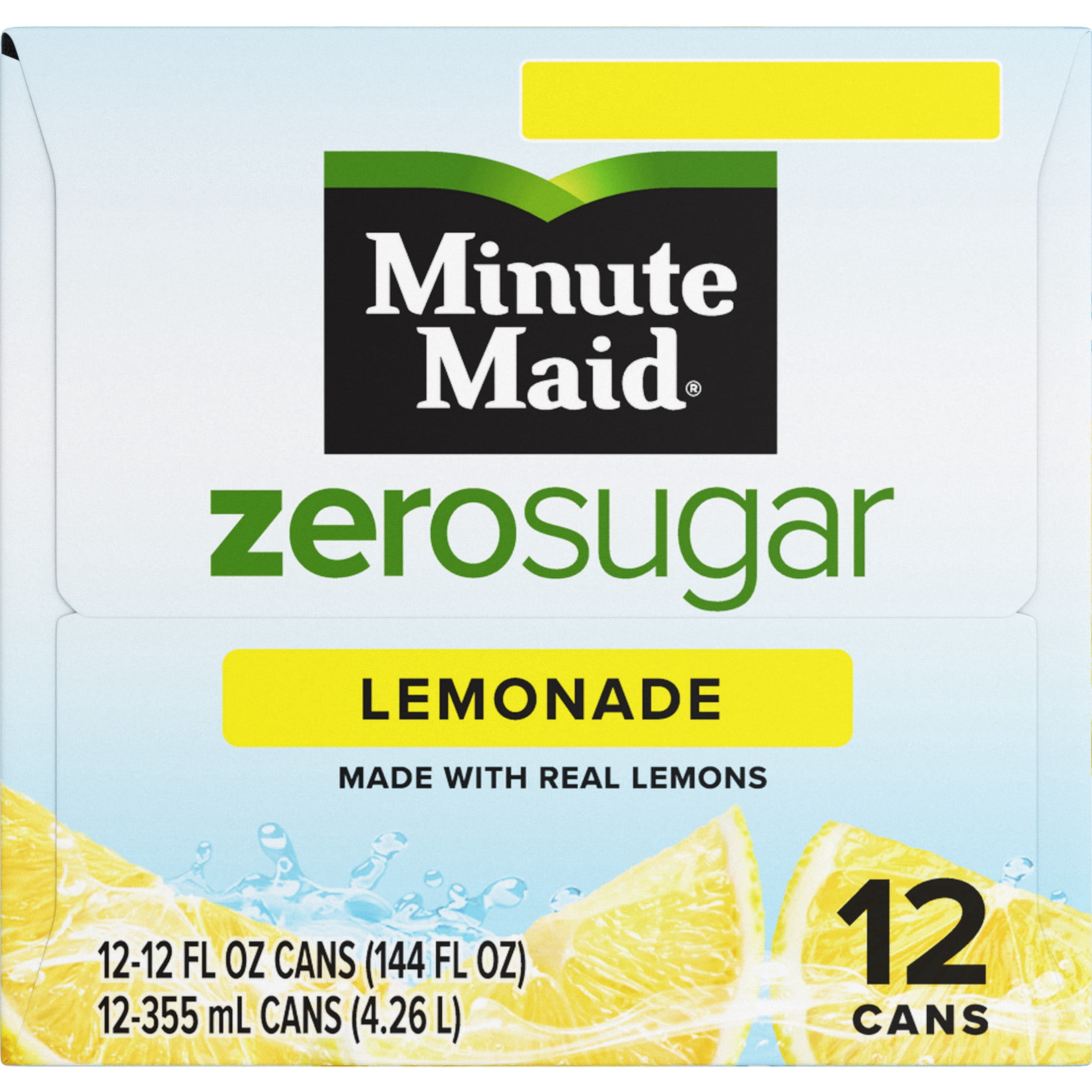 Minute Maid Zero Sugar Lemonade Fridge Pack Cans, 12 fl oz, 12 Pack