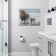 thumbnail image 5 of Lion Bathroom Decor Wall Art Lion Coastal Pictures Wall Decor Motivational Canvas Prints Painting Lion Decorations Framed Artwork for Bathroom Living Room Bedroom 16"x12", 5 of 6