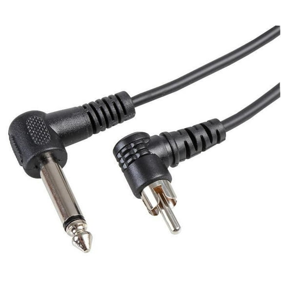 PRO SIGNAL - 6.35mm (1/4") Mono Jack Plug to Phono (RCA) Plug Lead, 1m Black