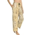 thumbnail image 2 of Haiem World Map Women's Pajama Pants Ultra Lightweight Pjs Bottoms Sleepwear Bottom Pants With Pocket Drawstring-Medium, 2 of 9