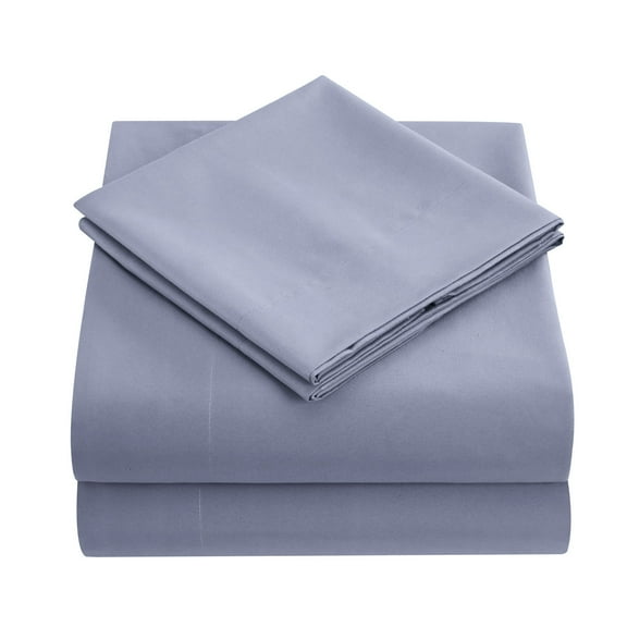 DBOZE 4 Piece Sheet Set Deep Pocket Brushed Cotton Blend, Wrinkle, Fade & Stain Resistant, King Size, (Blue)