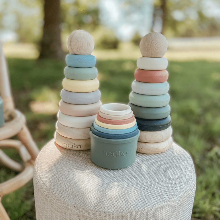 Nouka Wood and Silicone Stacker - Storm Tower Nouka Wood and Silicone Stacker - Storm Tower