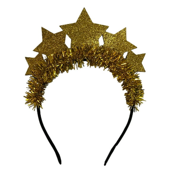 COOLHOOD New Year Hair Hoop Star Tinsel Headdress New Year Christmas Party Headbands for Creative Photo Props