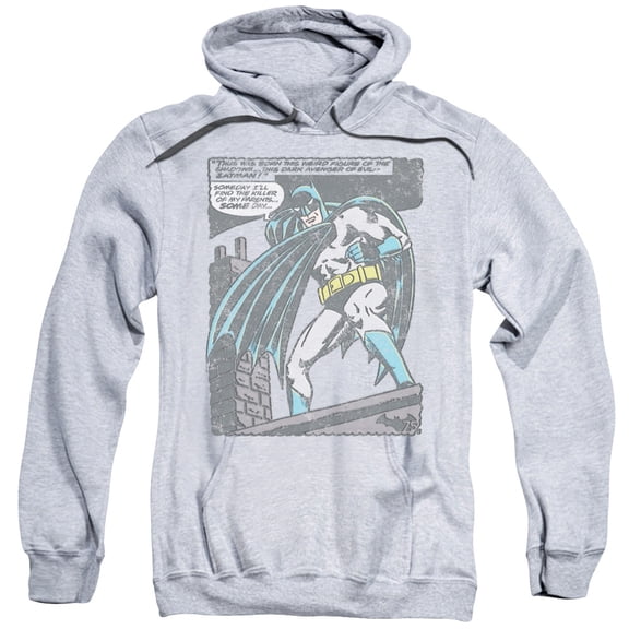 Batman Bat Origins Adult Pullover Hoodie Sweatshirt Athletic Heather