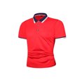 thumbnail image 2 of Sunloudy Hombres Verano Slim Fit Camisa, Contraste Color Solapa Manga Corta Casual Tops para Novio, Marido, Padre Sunloudy moda, 2 of 6
