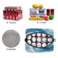 thumbnail image 4 of Lunch Bag Portable Crossbody Meal Bag Cooler Bag Insulated Lunch Bag Food Bag Handheld & Crossbody Design Beautiful Blue Marble, 4 of 6