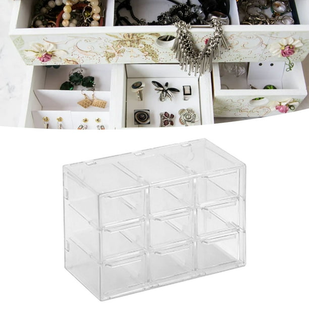 Caja organizadora de rejilla BuyWeek contenedor de almacenamiento transparente ABS