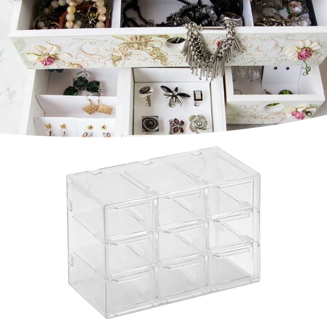 Caja organizadora de rejilla BuyWeek contenedor de almacenamiento transparente ABS