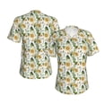 thumbnail image 3 of Goofa Bright Sunflowers Pattern Women's Slim-Fit Short-Sleeve V-Neck T-Shirt,Classic-Fit Short-Sleeve V-Neck T-Shirt-X-Large, 3 of 5