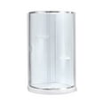 thumbnail image 2 of Ove Decors Breeze 38 in x 38 in x 77 in H Curved Corner Shower Door with Clear Glass, Shower Walls & Shower Base and Chrome Hardware, 2 of 17
