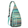thumbnail image 1 of Rustic Earthy Sling Backpack – Hiking Shoulder Bag, Multi-Pocket Storage, Artistic Patterns, Unisex Design, 1 of 4
