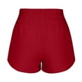 thumbnail image 6 of Inleife Fashion Women's High Waisted Elastic Waist Wide Half Shorts Pants Casual Summer Comfortable Pant Red L, 6 of 6