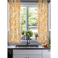thumbnail image 2 of Spring Botanical Sheer Curtains 54 Inch Length 2 Panels Set for Living Room/Bedroom, Watercolor Floral Flowers Botanical Yellow Kitchen Curtains Grommet Curtains Window Treatments 42"x54"x2, 2 of 7