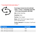 thumbnail image 2 of Front Upper Control Arm Kit with Ball Joints - 2 Piece - Compatible with 2006 - 2010 Jeep Commander 4WD RWD 2007 2008 2009, 2 of 2