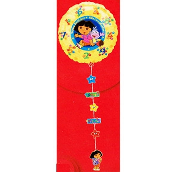 Dora the Explorer Drop-A-Line Foil Mylar Balloon (1ct)