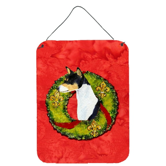 Basenji Cristmas Wreath Wall or Door Hanging Prints