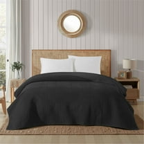 Mainstays King Stitched Corded All-Season Quilt, Black