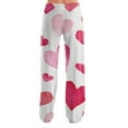 thumbnail image 3 of Hearthz Womens Valentines Pajama Pants Heart Graphic Print Womens Pj Pants Baggy Drawstring Straight Leg Womens Sleep Pants, 3 of 4