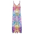 thumbnail image 4 of Kaleidoscope Mandala Colorful Floral Boho Sleeveless Dress Women's Luxury Party Dress Birthday Dresses for Women, 4 of 7