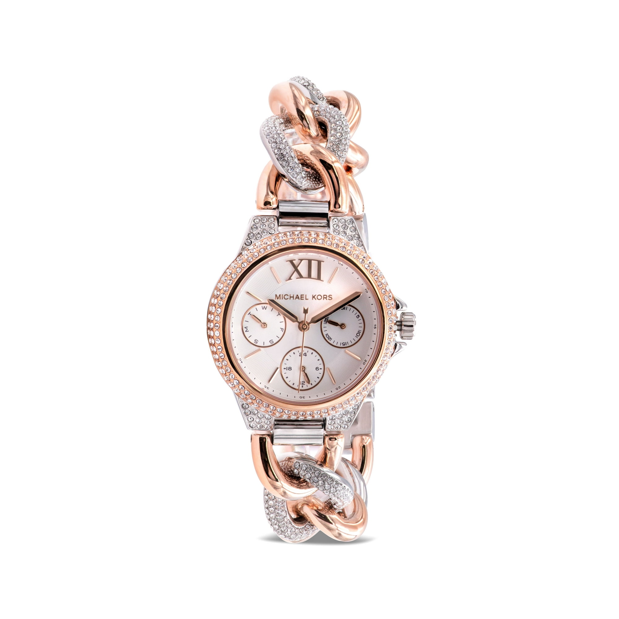 Michael Kors Camille Glitz Rose Gold-Tone Multifunction Ladies