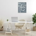 thumbnail image 3 of Stupell Industries Freeflow Line on Blue Abstract Painting Gray Framed Art Print Wall Art, 24 x 30, 3 of 10