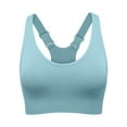 thumbnail image 2 of Sports Bras for Women High Support, Adjustable Straps High Impact Molded Cup Sports Bra with Sewn in Pads Light Blue 34, 2 of 5
