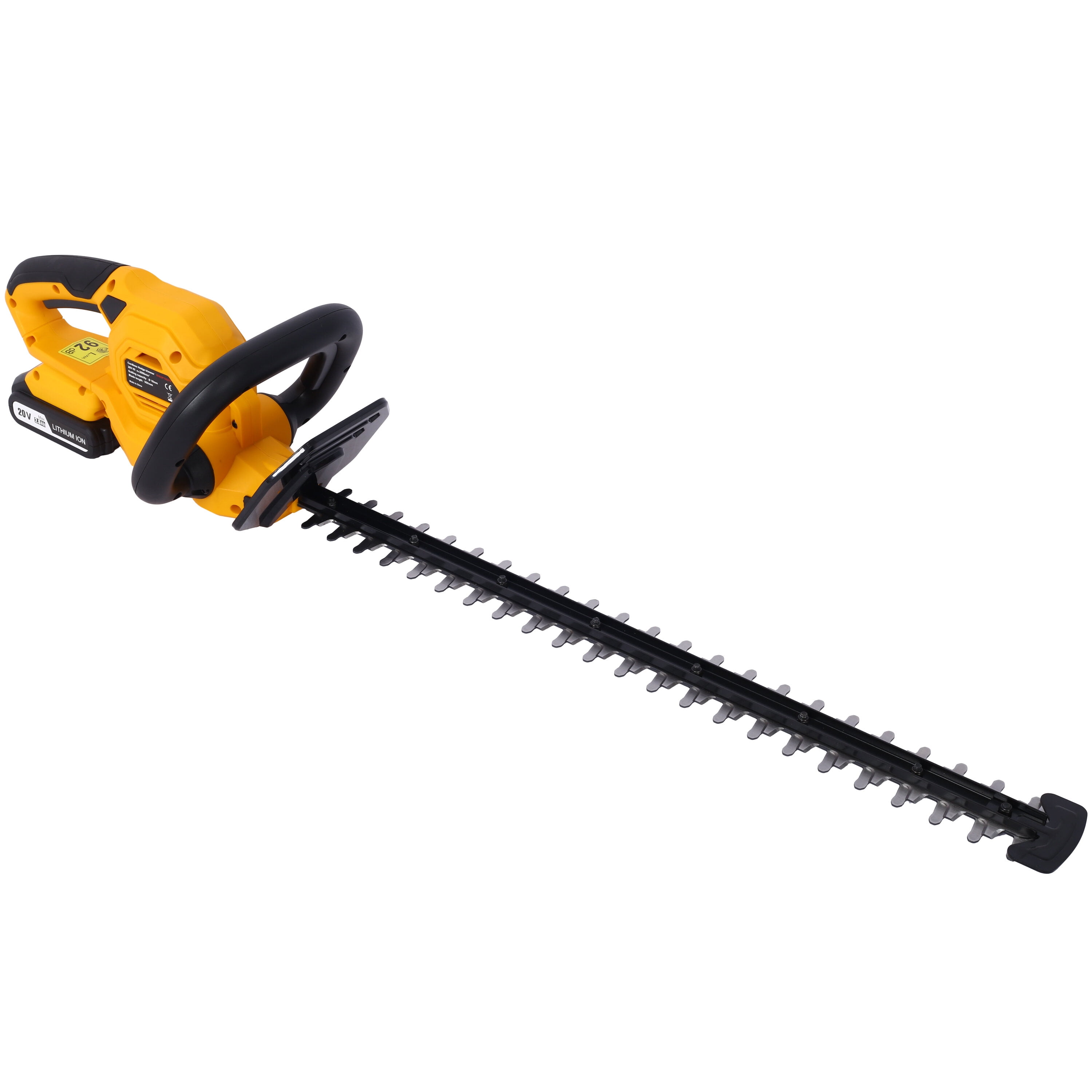 Power Drill, 20V Cordless Hedge Trimmer, 22 Inch Steel Blade, Reduced Vibration, Battery and Charger Included, Yellow+Black Cordless Drill,Plastic Hammer Drill