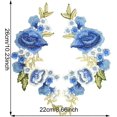 thumbnail image 2 of KAIYANG Parches de flores de colores solubles en agua para bordar ropa, parches para hacer uno mismo (azul), 1 par azul, 2 of 4