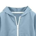 thumbnail image 4 of yocbz Winter Baby Boy Hoodies Baby Zip Up Hoodie, Unisex inflant Toddler Long Sleeve Sweatshirts Lightweight Jacket Hooded Coats Fall Winter Outfits Light Blue,Size for 3-4 Years, 4 of 5
