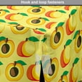 thumbnail image 4 of Fruits Dog Crate Cover, Symmetrical Pattern Illustration of Apricots as Whole and Half, Easy to Use Pet Kennel Cover for Dogs, 35" x 23" x 27", Pastel Yellow Orange and Green, by Ambesonne, 4 of 6