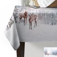 thumbnail image 4 of Snow Winter Christams Tree Frost Deer Tablecloths Waterproof Kitchen Items Coffee Table For living Room Home Decor Dining Table, 4 of 7