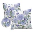 thumbnail image 2 of Outdoor Throw Pillow Cover Purple Hydrangea Flower Blueberry Waterproof Cushion Covers 2 Pack Watercolor Floral Leaves on White Pillow Cases Home Decoration for Patio Garden Couch Sofa, 2 of 7