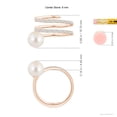 thumbnail image 5 of ANGARA Freshwater Cultured Pearl Spiral Wrap Ring in 14K Rose Gold for Women | June Birthstone, Birthday, Anniversary, Jewelry Gift for Women | Pearl Ring, 5 of 9