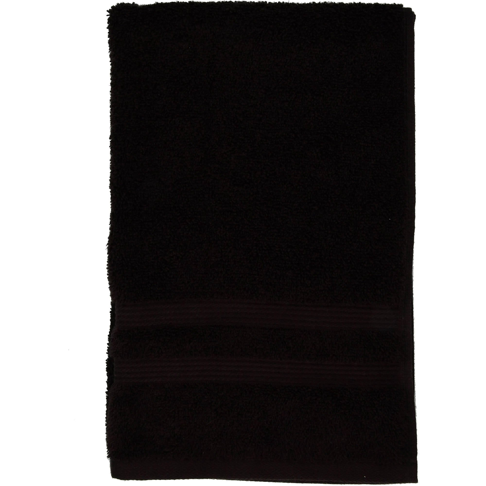 Mainstays Performance Solid Hand Towel, 26" x 16", Rich Black - Walmart ...