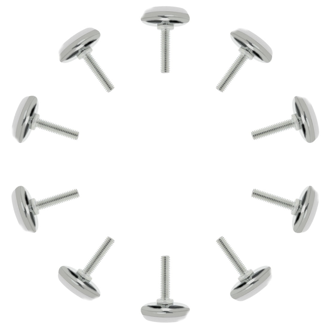M6 x 25 x 30mm Furniture Leveling Feet Adjustable Leveler for Cabinet Leg 10pcs