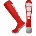 thumbnail image 1 of Elite Athletic Compression Socks - Over The Calf | Perfect for Soccer, Football, Baseball, Basketball, Hockey - All Sports Performance (Red - Medium), 1 of 2