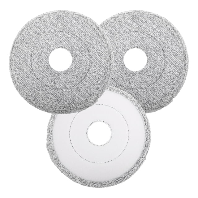 3pcs Cotton Mop Replacement Heads Wet Dry Round Mop Heads Washable Cleaning Heads