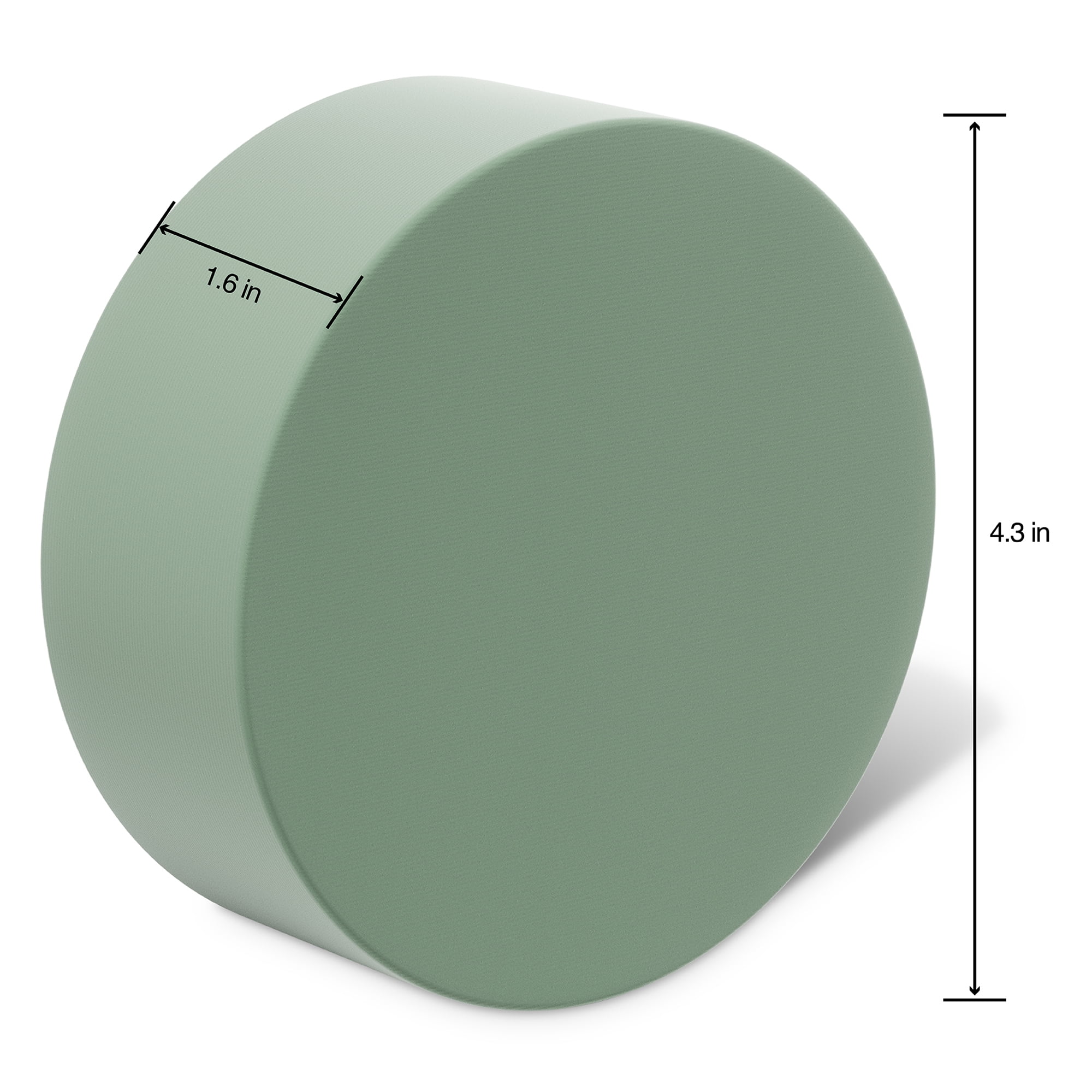 (3 pack) FloraCraft Floral Desert DryFōM 2 Piece Disc 1.6 Inch x 4.3 Inch Green